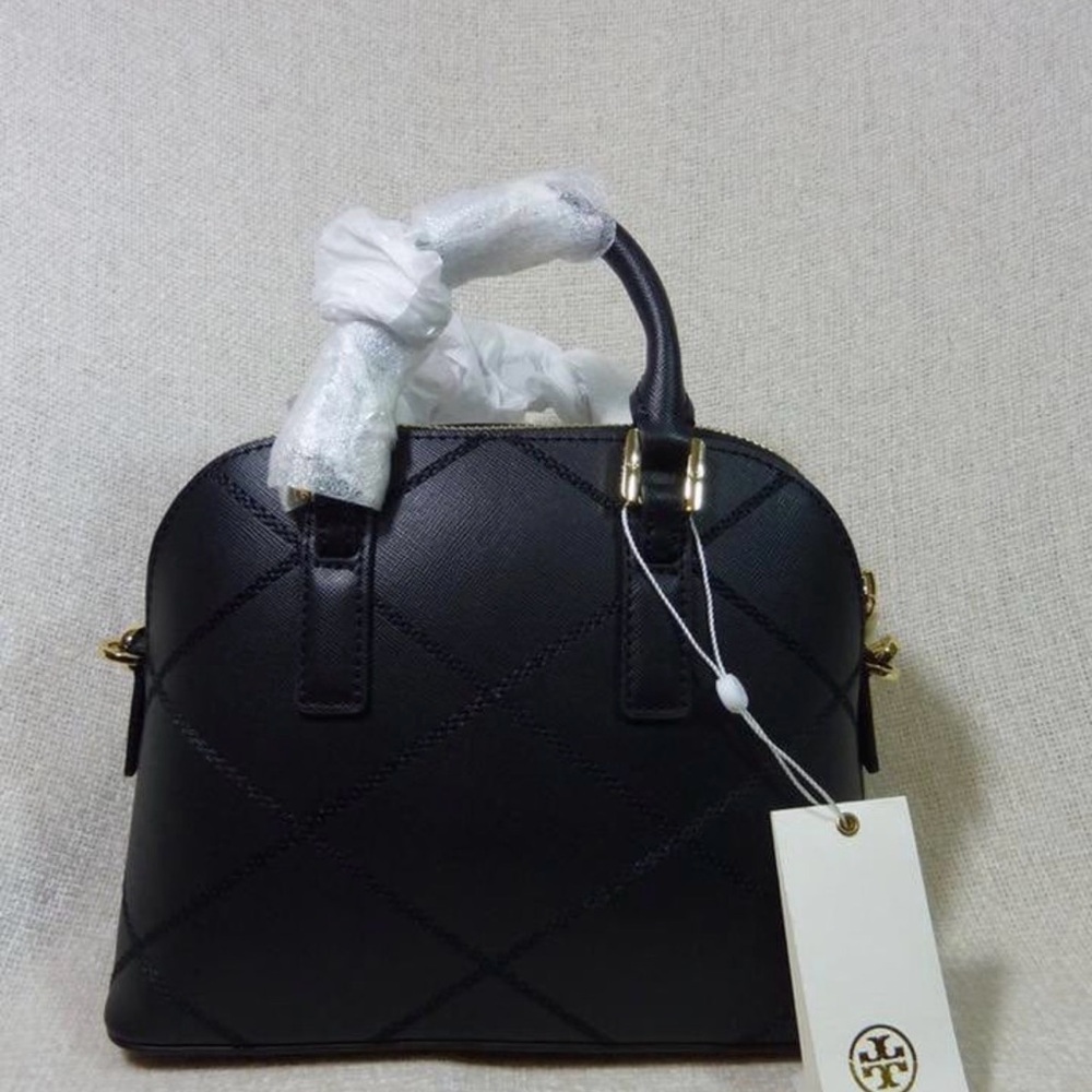 Tory Burch Robinson Mini Dome Satchel with Cross Body Strap - Picture 4 of 6